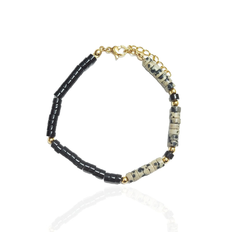 Agate Dalmatians Stone Bracelet Jewelry For Women Girls Gift