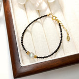Spinel Labradorite Bracelet Natural Stone Jewelry 17+3cm Boho Gift