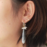 Tourmaline Quartz Freshwater Pearl Moonstone 925 Earrings