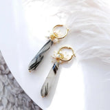 Tourmaline Quartz Freshwater Pearl Moonstone 925 Earrings