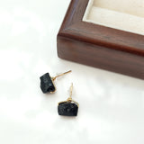 Tourmaline Stud Earrings American 14K Filled Natural Stone Classic Earring