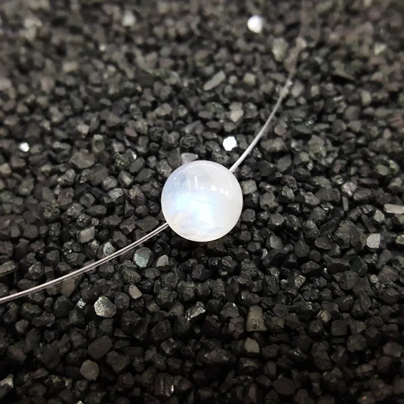Moonstone Gemstone 925 Silver Choker Necklace for Women