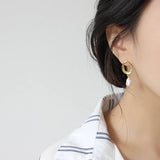 Boho 925 Sterling Silver Pearl Drop Earring Real Freshwater Pearl Women Earring