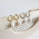 Boho 925 Sterling Silver Pearl Drop Earring Real Freshwater Pearl Women Earring