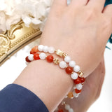Carnelian Moonstone 14K Filled Bracelet For Women