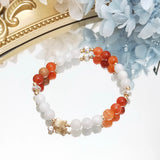 Carnelian Moonstone 14K Filled Bracelet For Women