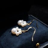 Cat Paw Pearl Earrings 14K Filled Jewelry For Women Sweet Gift