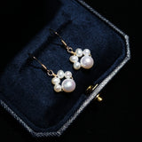 Cat Paw Pearl Earrings 14K Filled Jewelry For Women Sweet Gift
