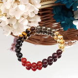 Citrine Pyrite Tiger Eye Garnet Agate Carnelian Bracelet