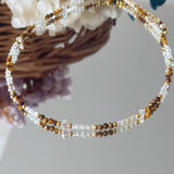Citrine Tiger Eye 2mm 14K Anklet Boho Jewelry For Women