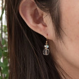 Clear Quartz Austrian Crystal 14K Filled Earrings Jewelry Gift