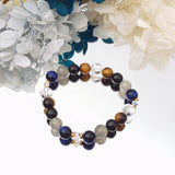 Clear Quartz Labradorite Tiger Eye Tourmaline Natural Stone Bracelet