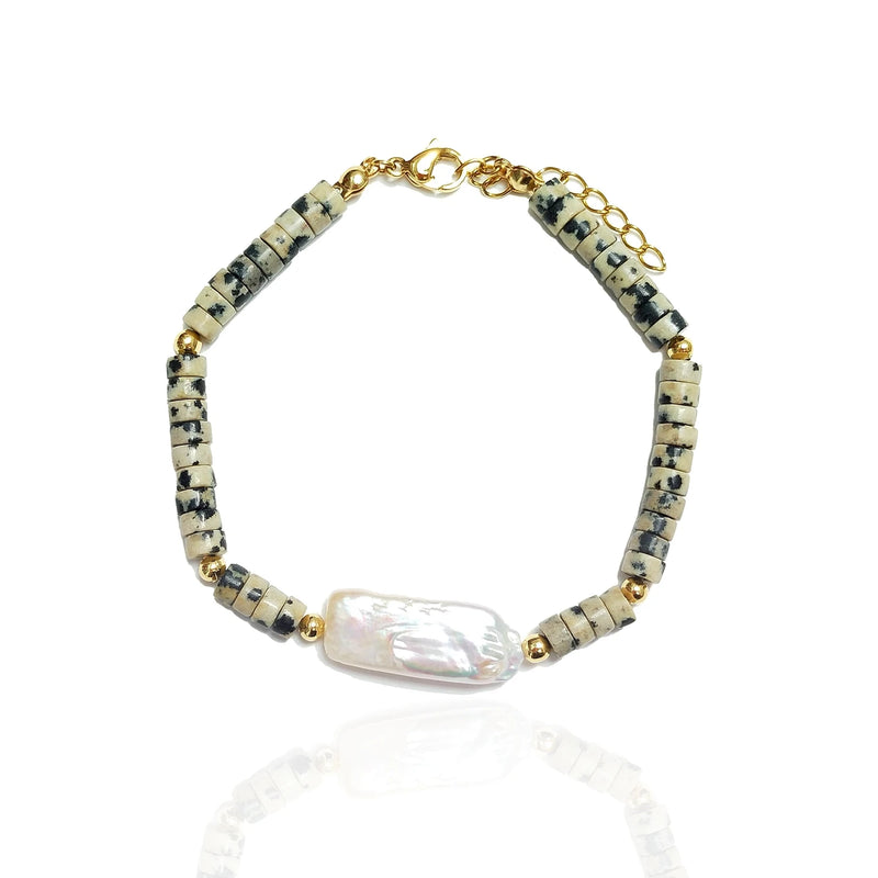 Dalmatians Stone Pearl Bracelet Women's Jewelry Gift