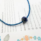 Tiger's Eye & Blue Hematite 925 Silver Clasp Choker Necklace