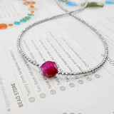 Tiger's Eye & Silver Hematite 925 Silver Choker Necklace