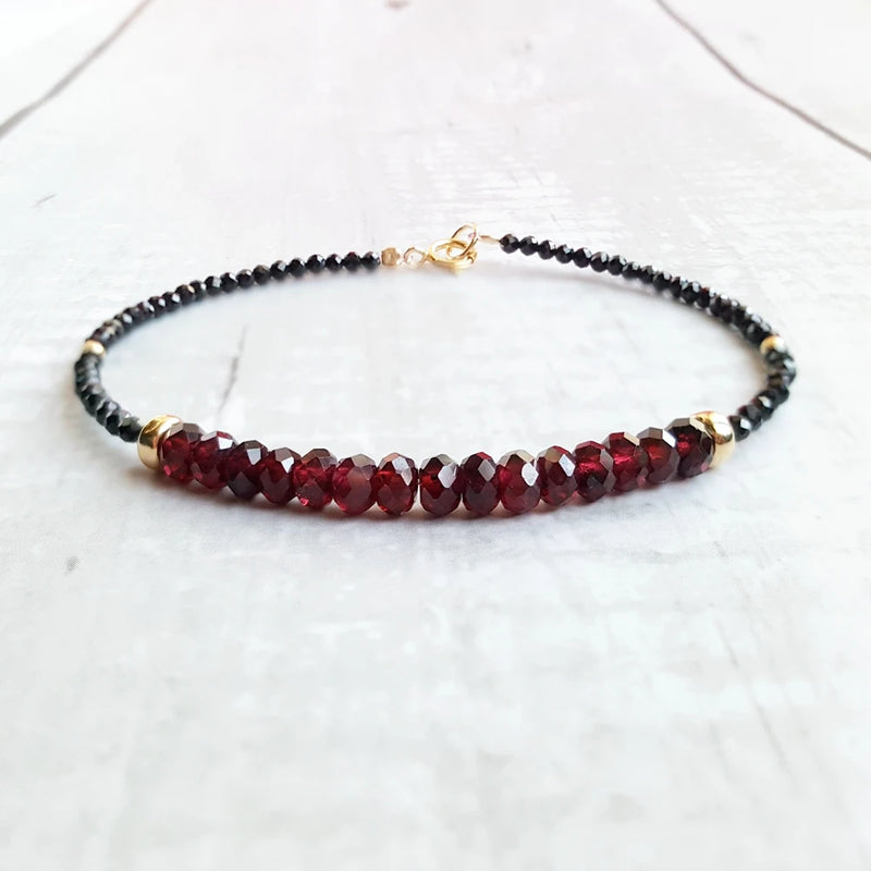 Garnet Spinel Bracelet 925 Silver Plated Jewelry