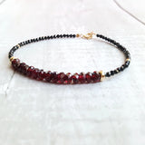 Garnet Spinel Bracelet 925 Silver Plated Jewelry