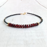 Garnet Spinel Bracelet 925 Silver Plated Jewelry