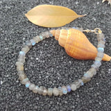 Labradorite 925 Silver Bracelet 2x5mm