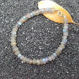 Labradorite 925 Silver Bracelet 2x5mm