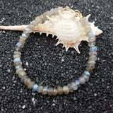Labradorite 925 Silver Bracelet 2x5mm
