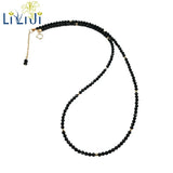 Spinel Pearl Tanzanite Silver Necklace Birthday Gift