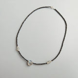 Labradorite Spinel Silver Necklace for Women
