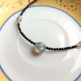 Labradorite Spinel Silver Necklace for Women