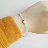 High Luster Pearl Amazonite 925 Silver Clasp Jewelry