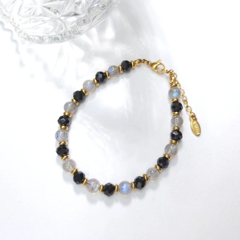 Labradorite Spinel Bracelet Natural Stone Male Female Jewelry Gift