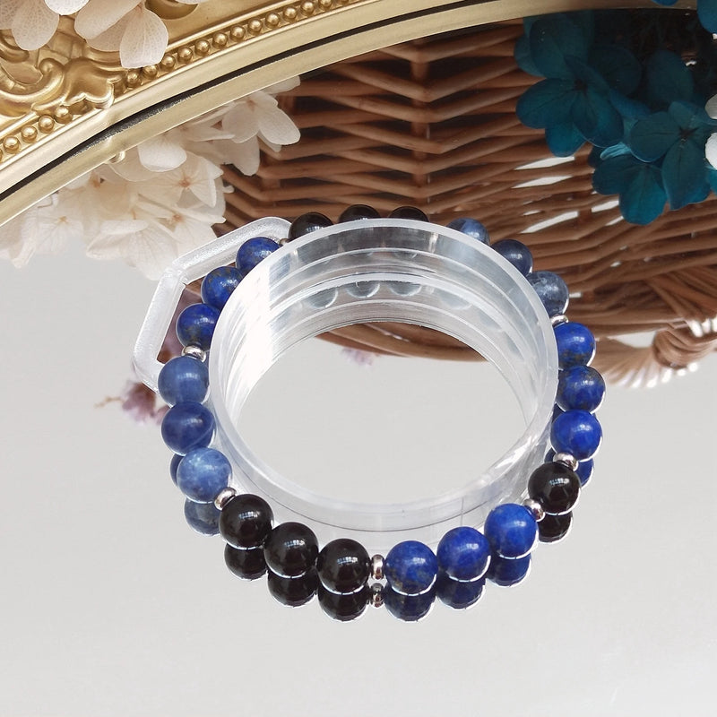 Lapis Lazuli Sodalite Agate Bracelet 8mm For Men