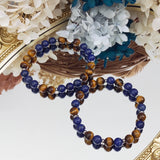 Lapis Lazuli Tiger Eye Stone 8mm Bracelet Men's Jewelry
