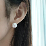 Freshwater Pearl 925 Sterling Silver Stud Earrings Wedding Party