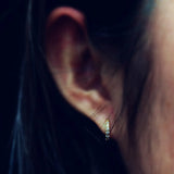 925 Silver Zircon Hoop Earrings Plated Gift