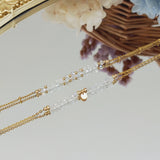 Moonstone 2x3mm Natural Stone Crystal 14K Filled Bracelet Boho Jewelry