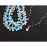 Moonstone Teardrop 14K Gold Filled Necklace Vintage Charm Bijoux Femme