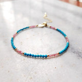 Natural Stone Lapis Bracelet Peridot Labradorite Tourmaline Turquoise 1pcs