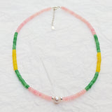 Mutil Choker Necklace Gemstone Baroque Pearl 925 Sterling Silver Boho Jewelry
