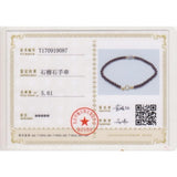 Red Garnet Pink Rice Pearl 925 Silver Bracelet