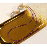 Natural Amethyst 14K Filled Mini Necklace Real Stone Necklace