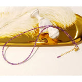 Natural Amethyst 14K Filled Mini Necklace Real Stone Necklace