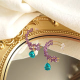 Amethyst Quartz 14K Filled Hoop Earrings Women's Jewelry Gift