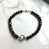 Spinel Labradorite Bracelet 925 Silver Clasp Jewelry