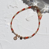 Natural Citrine Carnelian 14K Filled Bracelet for Women Girls