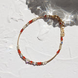 Natural Citrine Carnelian 14K Filled Bracelet for Women Girls