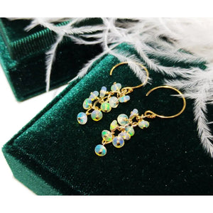 Ethiopia Opal 14K Filled Earrings Real Opal Jewelry