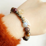 Labradorite Pietersite Pyrite Charm Bracelet