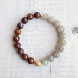 Labradorite Pietersite S925 18K Plated Charm Bracelet Delicate Jewelry
