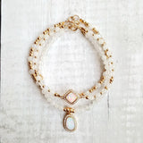 Moonstone Opal Charm Bracelet S925 Silver Delicate Jewelry