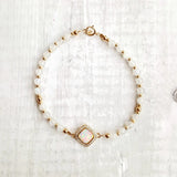 Moonstone Opal Charm Bracelet S925 Silver Delicate Jewelry